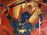 Tibet Guge 09 Tsaparang Demchog Temple 03 Blue Mahakala